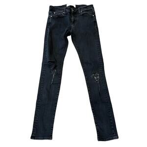 IRO Jeans Distressed Fitte Super Skinny Jeans Black Wash Size 27